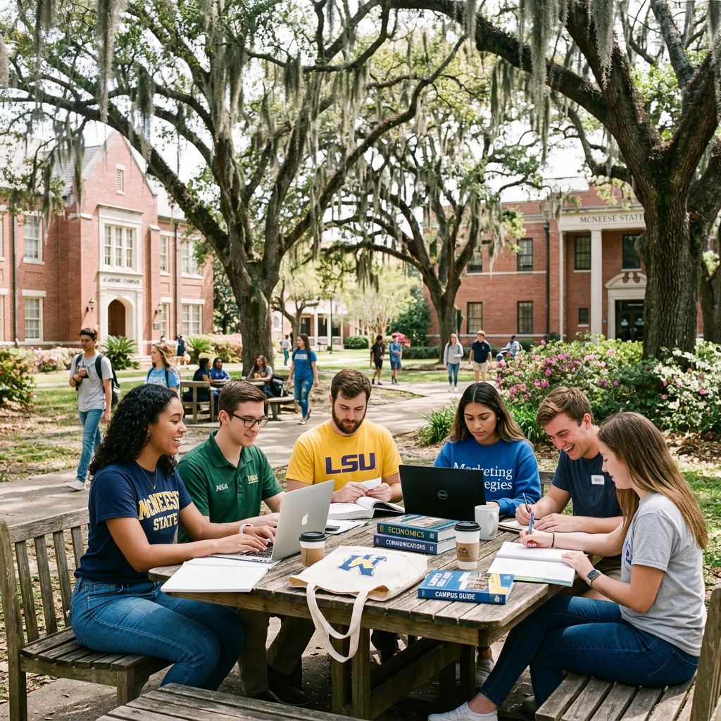 interns working at a college